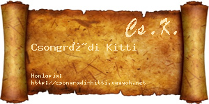 Csongrádi Kitti névjegykártya