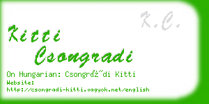 kitti csongradi business card